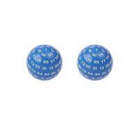 Juego de 2 dados acrílicos para entretenimiento familiar, color azul, 48 mm