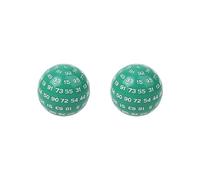 Juego de 2 dados acrílicos para entretenimiento familiar, color verde, 48 mm