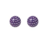 Juego de 2 dados acrílicos para entretenimiento familiar, dados poliédricos morados, 48 mm