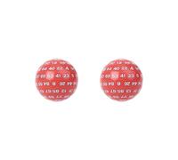 Juego de 2 dados acrílicos para entretenimiento familiar, dados poliédricos rojos, 48 mm