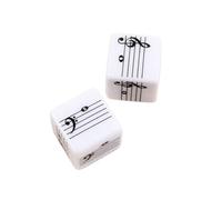 Juego de 2 dados educativos para personal de música para que los niños aprendan teoría básica a través de un juego divertido con dados de materiales plásticos