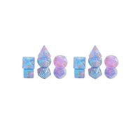 Juego de 2 dados poliédricos de 7 dados poliédricos para juego de mesa DND, piedra preciosa