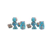 Juego de 2 dados poliédricos para juegos de mesa DND, juego de 7 dados poliédricos, estrella azul claro, estrellas