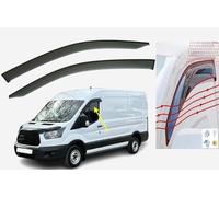 Juego de 2 deflectores de viento STICK ON FIT tipo compatible con Ford Transit 4th Generation Panel VAN MINIBUS 2014 2015 2016 2017 2018 2019 2020 2021 Deflectores de ventana