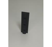 Juego de 2 deslizadores para perfiles de aluminio, tipo B, 100 mm, color negro, con orificio, para perfiles de aluminio tipo B, ranura 8, 30 x 30 mm