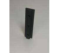 Juego de 2 deslizadores para perfiles de aluminio, tipo B, 120 mm, color negro, con orificio, para perfiles de aluminio tipo B, ranura 8, 30 x 30 mm