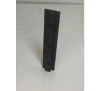 Juego de 2 deslizadores para perfiles de aluminio, tipo B, 150 mm, color negro, con orificio, para perfiles de aluminio tipo B, ranura 8, 30 x 30 mm