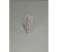 Juego de 2 deslizadores para perfiles de aluminio, tipo B, 80 mm, color blanco, con orificio/para perfiles de aluminio tipo B, ranura 8, 30 x 30 mm