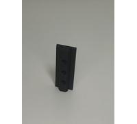 Juego de 2 deslizadores para perfiles de aluminio, tipo B, 80 mm, color negro, con orificio, para perfiles de aluminio tipo B, ranura 8, 30 x 30 mm
