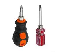 Juego de 2 destornilladores magnéticos en forma de cruz con función de martillo hecho de acero 55# para tareas de reparación del hogar, compacto y ligero, kit de herramientas de doble propósito con