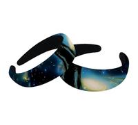 Juego de 2 diademas anchas de terciopelo para mujer, accesorios de Galaxy Alien, accesorios de tierra, bandas acolchadas para la cabeza, diademas de belleza para el cabello para niñas