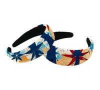 Juego de 2 diademas anchas de terciopelo para mujer, diseño de brújula de ancla marina, accesorios acolchados, diademas de belleza para el cabello para niñas, bandas gruesas para el cabello