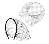 Juego de 2 diademas de cristal con diamantes de imitación elegantes para el pelo, adorno de boda, joyería elegante para fiestas, material de nailon
