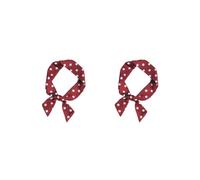Juego de 2 diademas para decoración de cuello, banda para el pelo, regalo para fiesta, vestido decorativo, pañuelo para la cabeza, lazo de puntos, color rojo