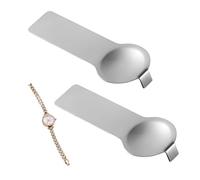 Juego de 2 dijes de nominación, herramienta de pulsera de nominación de acero inoxidable de doble cara, enlace de pulsera italiana y herramienta de apertura para tienda de relojes, para pulseras