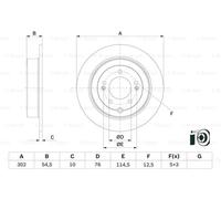Bosch Disco de freno 0 986 479 E45 trasero macizo 1 pieza