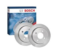Juego de 2 Discos de Freno Bosch BD284 - Discos Macizos de 252.7 mm - Eje Trasero - Certificación ECE-R90 - Frenado fiable, Rendimiento Estable, Protección Anticorrosión - 1 Juego de 2 Discos