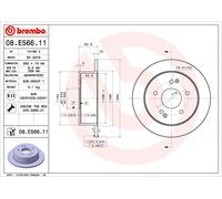 BREMBO Discos de freno para SSANGYONG: Actyon, Korando (Ref: 08.E566.11)