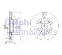 Pareja De Discos De Freno Eje Delantero DELPHI Para Abarth 500 150 Desde 2008