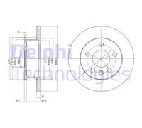 Juego de 2 discos de freno DELPHI BG2716