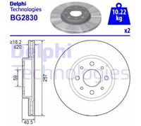 Juego de 2 discos de freno DELPHI BG2830