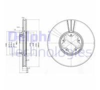 DELPHI BG3504 Disco de freno