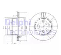 Juego de 2 discos de freno DELPHI BG3899C