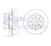 Juego de 2 discos de freno DELPHI BG3945