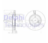 Juego de 2 discos de freno DELPHI BG4146C