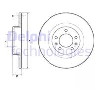 Juego de 2 discos de freno DELPHI BG4748C