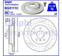 Juego de 2 discos de freno DELPHI BG5111C