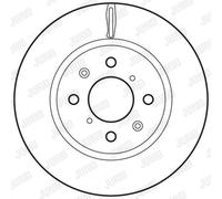 2x Disco de freno ventilado 562694JC JURID para SUZUKI SWIFT IV