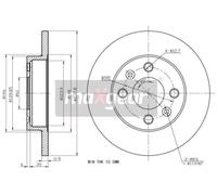 Juego de 2 discos de freno MAXGEAR 19-0748