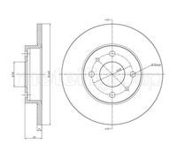 Disco De Freno Metelli 23-0232C para Alfa Romeo Fiat Ford Lancia Abarth