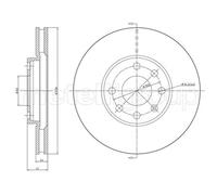 2x Disco de freno ventilado 23-0490C METELLI para OPEL CHEVROLET