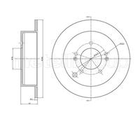 METELLI 2x Disco Freno Trasero Ø284 MM Completo para Hyundai Tucson Jm 2.0 IX35
