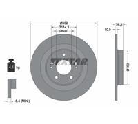 Discos de freno Textar + pastillas delanteras MITSUBISHI ASX III OUTLANDER II...