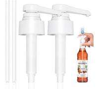 Juego de 2 dispensadores de jarabe, bomba Monin, 1 L, bomba dosificadora y jarabe