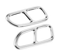 Juego de 2 Embellecedores de Escape Cuádruple en Acero Inoxidable Brillante, Reemplazo, Marco de ajuste de punta de escape, para Mercedes-Benz CLA 2013-2015, para Personalización y Reparación Trasera