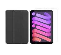 Juego de 2 en 1 para Apple iPad Mini 6 2021 de 8.3 pulgadas con funda para tablet inteligente + cubierta protectora de vidrio templado
