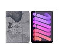 Juego de 2 en 1 para Apple iPad Mini 6 2021 de 8.3 pulgadas con funda para tablet inteligente + cubierta protectora de vidrio templado