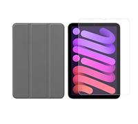 Juego de 2 en 1 para Apple iPad Mini 6 2021 de 8.3 pulgadas con funda para tablet inteligente + cubierta protectora de vidrio templado