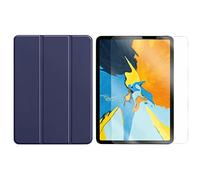 Juego de 2 en 1 para Apple iPad Pro 12.9 2021 5. generación de 12.9 pulgadas con cubierta delgada para tableta + cubierta protectora de vidrio templado