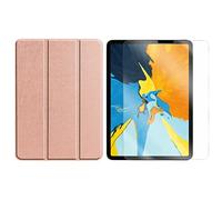 Juego de 2 en 1 para Apple iPad Pro 12.9 2021 5. generación de 12.9 pulgadas con funda de tableta inteligente + cubierta protectora de vidrio templado