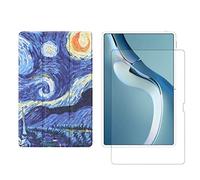 Juego de 2 en 1 para Huawei MatePad Pro 2021 de 12.6 pulgadas con funda para tablet inteligente + cubierta protectora de vidrio templado