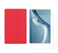 Juego de 2 en 1 para Huawei MatePad Pro 2021 de 12.6 pulgadas con funda para tablet inteligente + cubierta protectora de vidrio templado