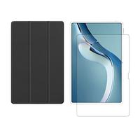 Juego de 2 en 1 para Huawei MatePad Pro 2021 de 12.6 pulgadas con funda para tablet inteligente + cubierta protectora de vidrio templado