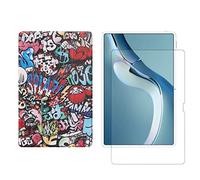 Juego de 2 en 1 para Huawei MatePad Pro 2021 de 12.6 pulgadas con funda para tablet inteligente + cubierta protectora de vidrio templado