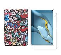 Juego de 2 en 1 para Huawei MatePad Pro 2021 MRR-W29 de 10.8 Pulgadas con Funda para Tablet Inteligente + Cubierta Protectora de Vidrio Templado