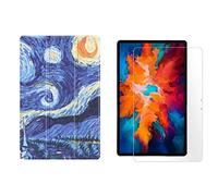 Juego de 2 en 1 para Lenovo Tab P11 Pro TB-XJ706F de 11.5 pulgadas con funda de tableta inteligente + cubierta protectora de vidrio templado